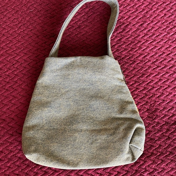 Lily Black Gold & Canvas Handbag - Picture 2 of 9